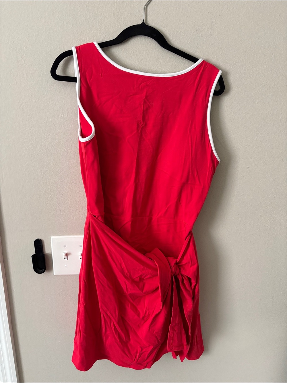 Abercrombie & Fitch Women’s Red Tie-Waist Sleeveless Skort Dress